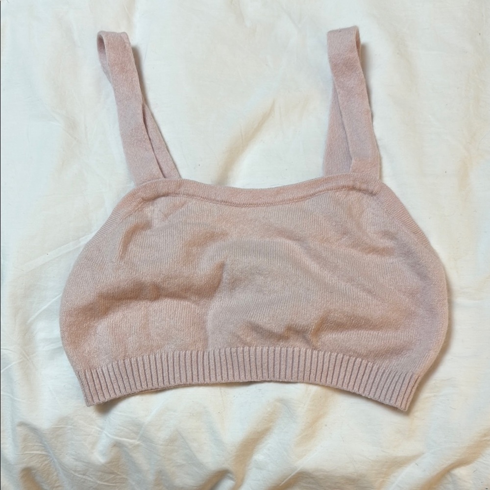 Filoro Pink Knit Crop Top, size Smaller